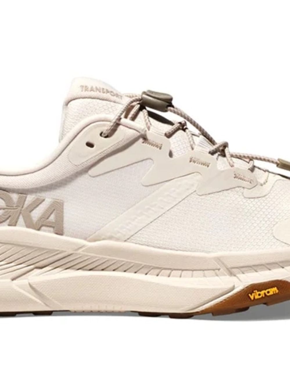 NEW WOMENS HOKA TRANSPORT PERFORMANCE TRAIL WALKING SHOES "EGGNOG"